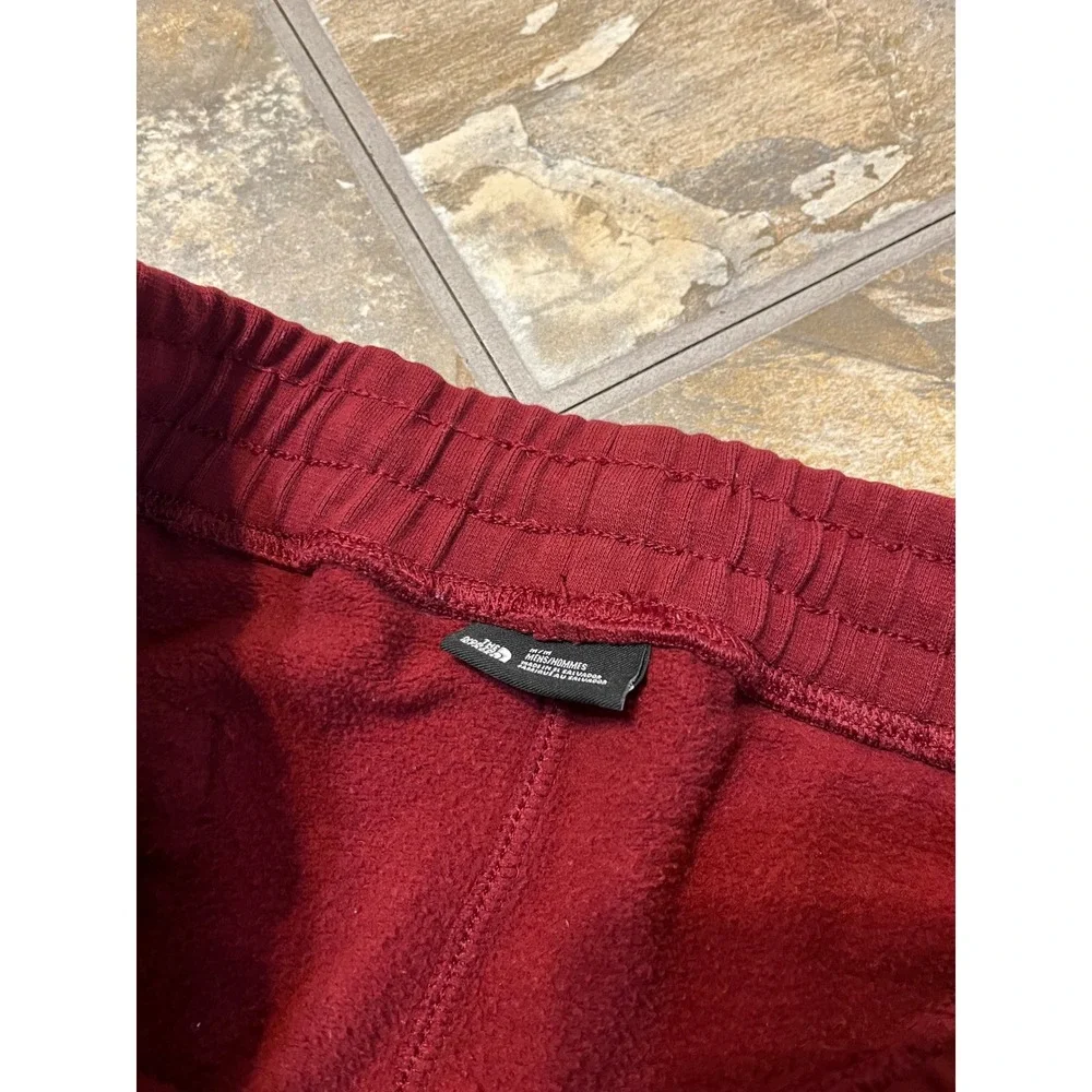 The North Face Joggers Mens Medium Red  Fleece Tapered Sweatpants